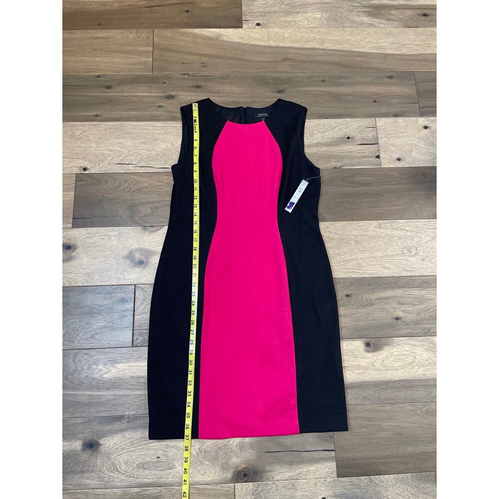 Tahari Arthur S. Levine Sheath Dress Size 12 Fuchsia Pink Black New With Tag - Picture 5 of 9